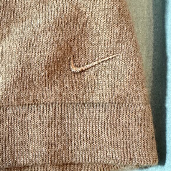 Nike Golf Women's sz Large Tan V-Neck Long Sleeve Knit Sweater Wool Blend - Picture 4 of 9